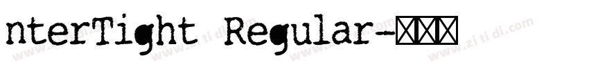 nterTight Regular字体转换